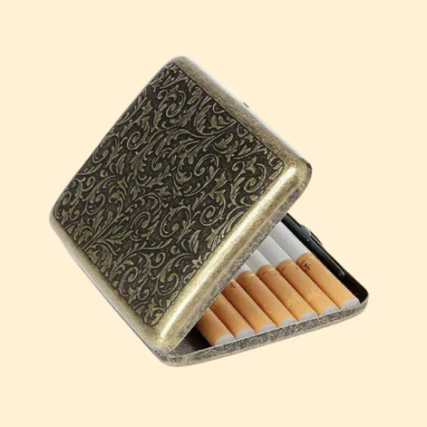 Custom Engraved Silver Cigarette Case