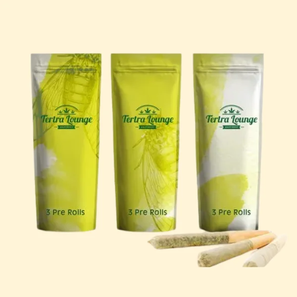 Custom Printed 2.5x6” Pre Roll Mylar Bags