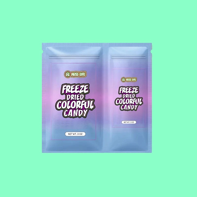 Dual Compartment Custom Mylar Bags  4.25 x 5  - (1/8 oz)
