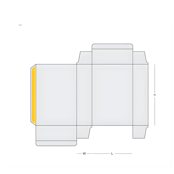 Custom Reverse End Box Template - Packaging Forest LLC