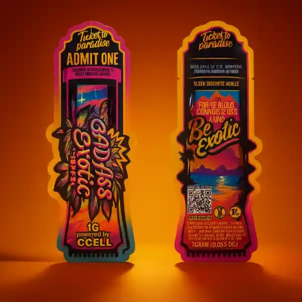 Custom Printed 2.2x4.5" Vape Cartridge Mylar Bags