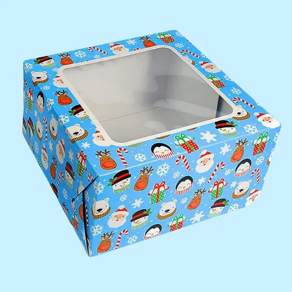 4 Corner Cake Box Template
