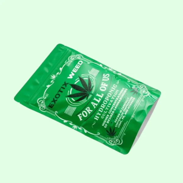 Custom Printed 5x8x 3" Mylar Bags (1/2) with Aluminum layer Air shipping ddp included to USA