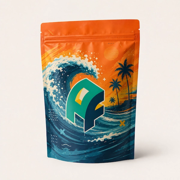 Custom Printed 3.5 x 5 x 2" Mylar Bags (1/8 oz)